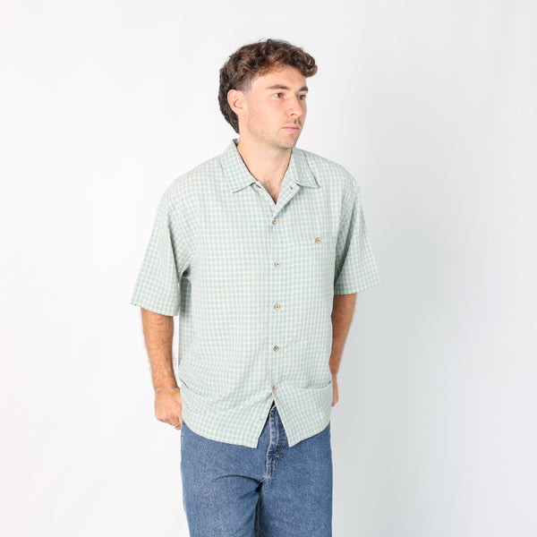 Turquoise 90s Woolrich Short Sleeve Shirt (L)